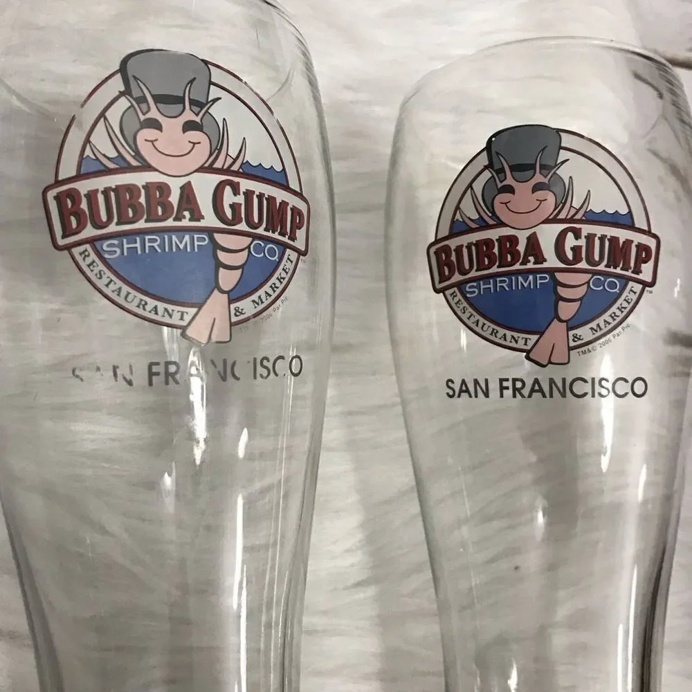 🦩 Bubba Gump Shrimp‎ Co San Francisco Beer Pilsner Glass Souvenir Cup